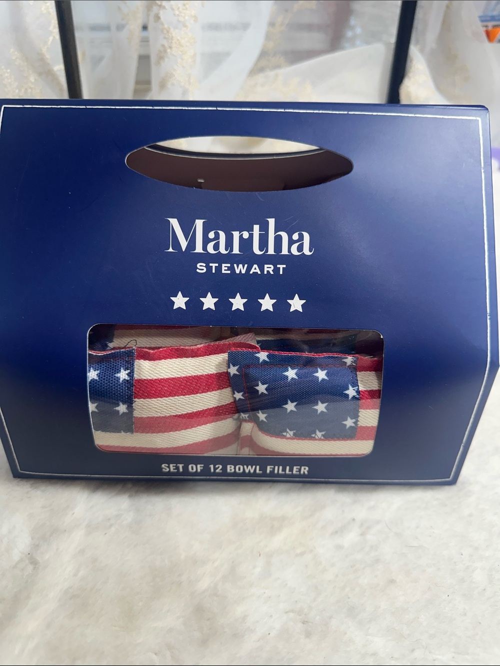 Martha Stewart flag set of 12 bow filler